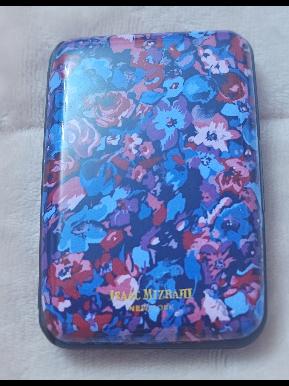 Isaac Mizrahi Blue Purple Pink Floral RFID Case/Wallet
